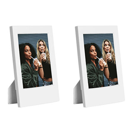 Instax mini 12 Beyaz Slikon Kılıf Mini 28'li Albüm ve Fotoğraf Çerçeveleri Aksesuar Seti