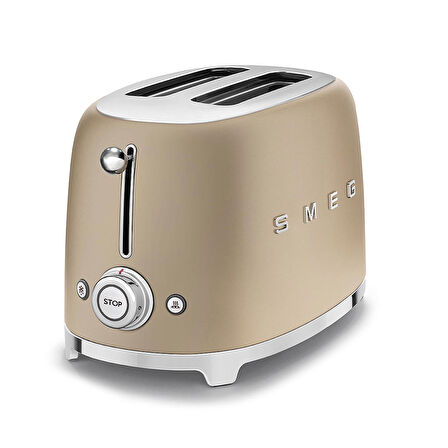 Smeg 50'S Style Special Edition Mat Gold Kettle ve 1x2 Ekmek Kızartma Makinesi Seti