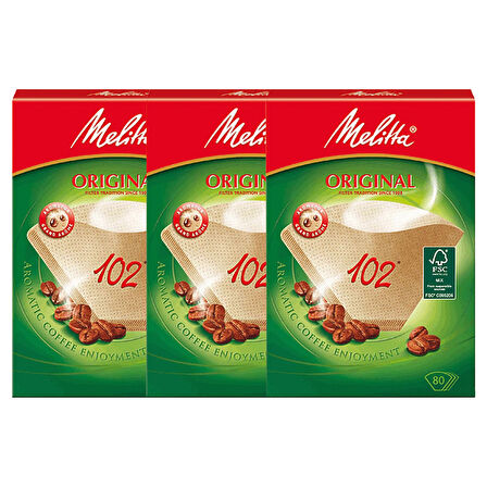 Melitta Classic Brown Aroma Filtre Kağıdı 102/80'li 3'lü Paket 240 Adet