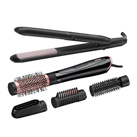 Babyliss ST241E Smooth Ceramic 230 Saç Düzleştirici ve AS126E Perfect Finish Hava Üflemeli Saç Şekillendirici Seti