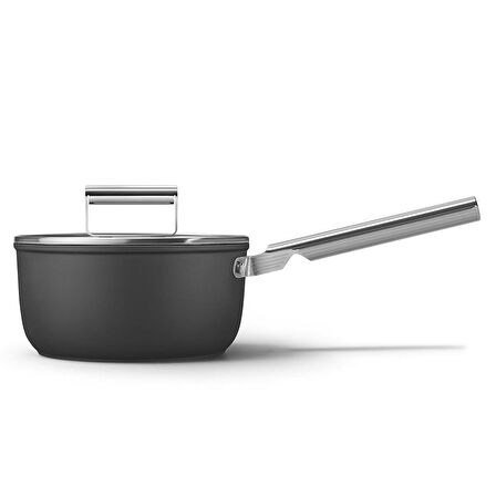 Smeg Cookware 50's Style Prima Plus 5'li Siyah Tencere&Tava Seti