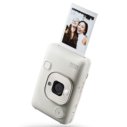 Instax mini LiPlay Hybrid Misty White Fotoğraf Makinesi 20'li Film Albüm ve Deri Kılıf Hediye Seti