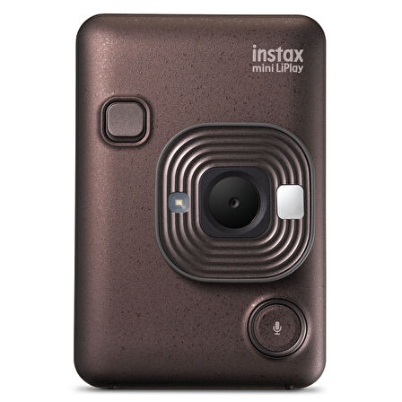 Instax mini LiPlay Hybrid Deep Bronze Fotoğraf Makinesi 20'li Film Albüm ve Deri Kılıf Hediye Seti