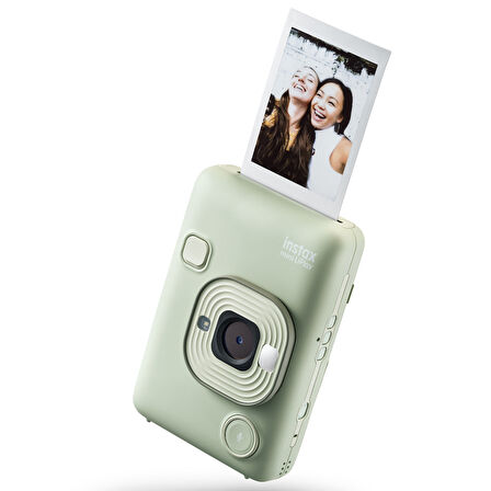 Instax mini LiPlay Hybrid Matcha Green Fotoğraf Makinesi-10'lu Film ve Çerçeve Hediye Seti