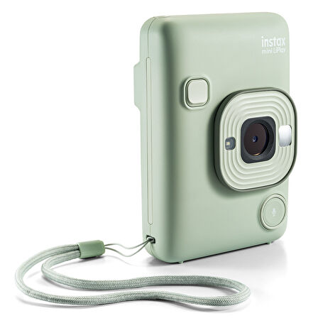 Instax mini LiPlay Hybrid Matcha Green Fotoğraf Makinesi 20'li Film Albüm ve Deri Kılıf Hediye Seti