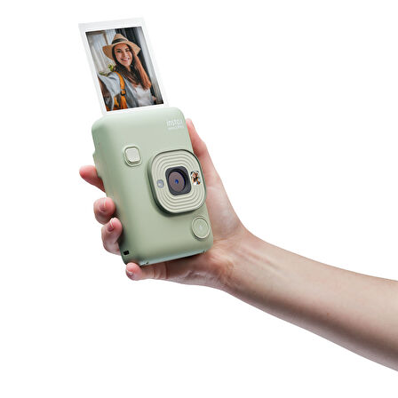 Instax mini LiPlay Hybrid Matcha Green Fotoğraf Makinesi 10'lu Film ve Deri Kılıf Hediye Seti