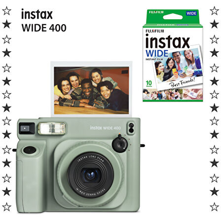 Instax Wide 400 Yeşil Fotoğraf Makinesi ve 10'lu Film