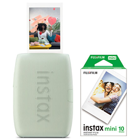 Instax mini Link 3 Yeşil Akıllı Telefon Yazıcısı ve 10'lu mini Film