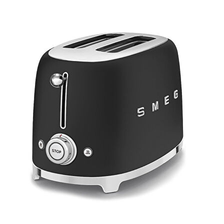 Smeg 50's Style Mat Siyah Kettle -1x2 Ekmek Kızartma Makinesi Ve Filtre Kahve Makine Seti