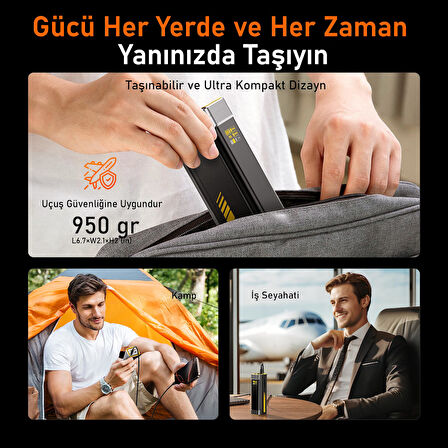 Aohi Magcube 67W 2 Portlu Şarj Adaptörü, 27.600 mAh 240W PD3.1 Powerbank, 140W 1m PD 3.1 480Mbps Süper Hızlı Şarj/Data Kablosu Seti