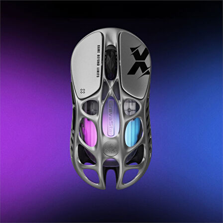 GravaStar Mercury K1 Pro+X Kablosuz RGB Işıklı Mekanik Q Gaming Klavye ve Optik Mouse Seti, Uzay Gri