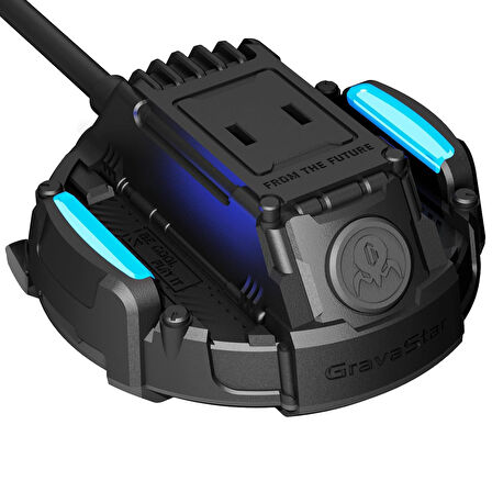 GravaStar Alpha65 Robot Figürlü 65W Hızlı Şarj Adaptörü ve Şarj Standı, Gri