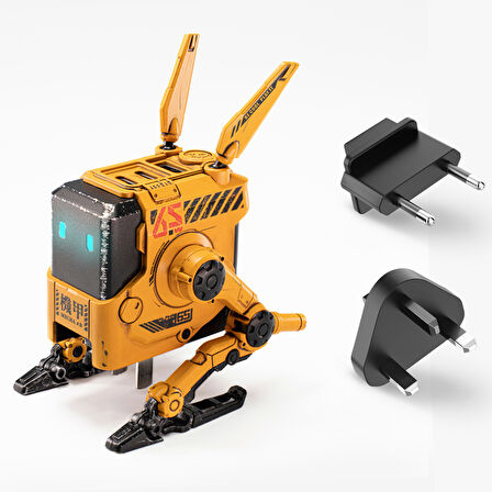 GravaStar Alpha65 Robot Figürlü 65W Hızlı Şarj Adaptörü ve Şarj Standı, Sarı