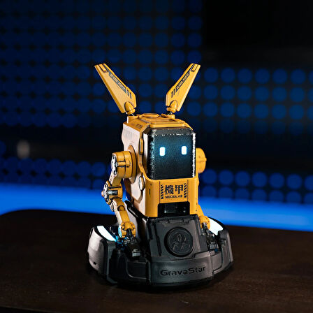 GravaStar Alpha65 Robot Figürlü 65W Hızlı Şarj Adaptörü ve Şarj Standı, Sarı