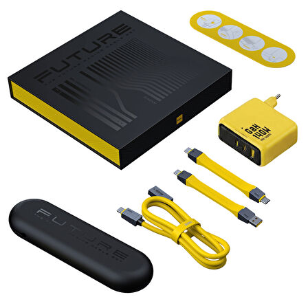 Aohi The Future 4-in-1 40Gbps 8K Destekli 240W PD 3.1 USB4 Süper Hızlı Şarj/Data Kablo, Youth 140W 3 Portlu Şarj Adaptörü Seti