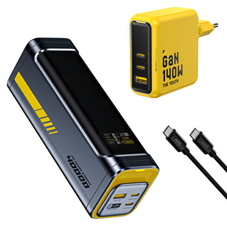 Aohi 40.000 mAh 140W Powerbank, Youth 3 Portlu Şarj Adaptörü