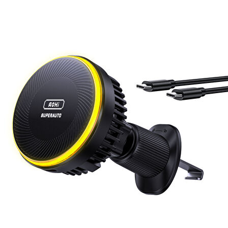 Aohi Superauto 65W Araç İçi Şarjı, Kendinden Soğutmalı Telefon Tutucu