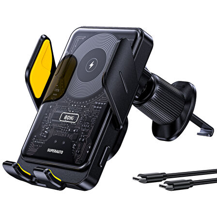 Aohi Superauto 65W Araç İçi Şarjı, 15W Şarj Aleti Handsfree Telefon Tutucu