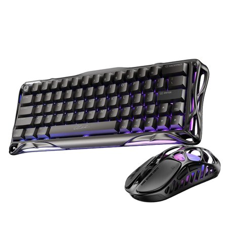 GravaStar Mercury V60 Pro Hall Effect, Rapid Trigger 8.000 Hz Kablolu Manyetik Klavye + XPro 32.000 DPI RGB Kablosuz Mouse Oyuncu Seti, GunMetal