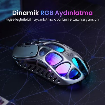 GravaStar Mercury V60 Pro Hall Effect, Rapid Trigger 8.000 Hz Kablolu Manyetik Klavye + XPro 32.000 DPI RGB Kablosuz Mouse Oyuncu Seti, GunMetal