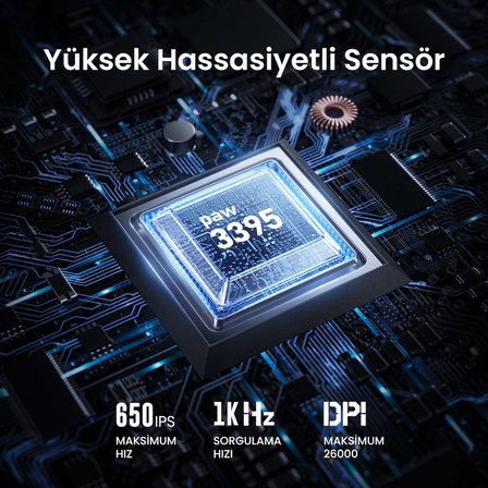 Gravastar K1 Mekanik Gaming Klavye, M1 Pro Kablosuz Optik Mouse ve Mousepad Oyuncu Seti, Gradient Black