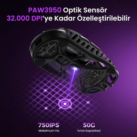 Gravastar K1 Pro Mekanik Gaming Klavye, X Kablosuz Optik Mouse ve Mousepad Oyuncu Seti, Interstellar Silver