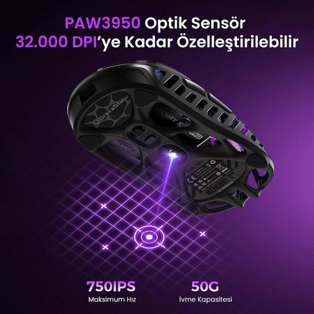 Gravastar V75 Manyetik Kablolu Gaming Klavye, XPro Kablosuz Optik Mouse ve Mousepad Oyuncu Seti, Mecha Gray