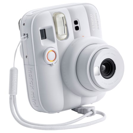 Instax Mini 13 Clay White Fotoğraf Makinesi Deri Çanta Kıskaç ve 20'li Film Hediye Seti