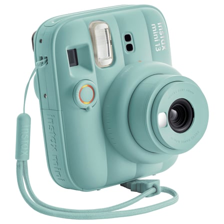 Instax Mini 13 Lagoon Green Fotoğraf Makinesi Deri Çanta Kıskaç ve 20'li Film Hediye Seti