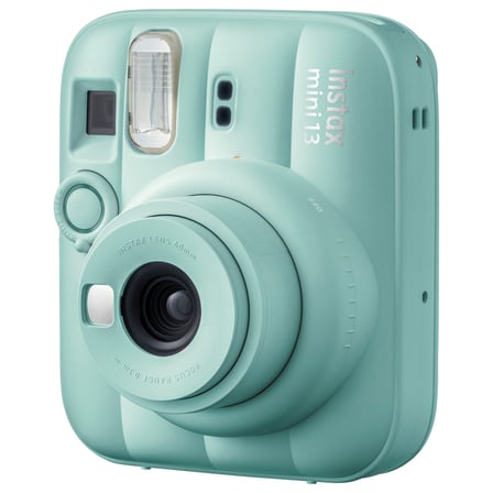 Instax Mini 13 Lagoon Green Fotoğraf Makinesi Deri Çanta Kıskaç ve 20'li Film Hediye Seti