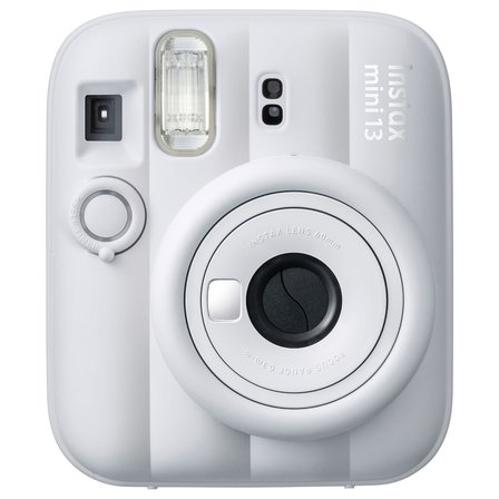 Instax Mini 13 Clay White Fotoğraf Makinesi Deri Çanta Albüm Kıskaç ve 20'li Film Hediye Seti