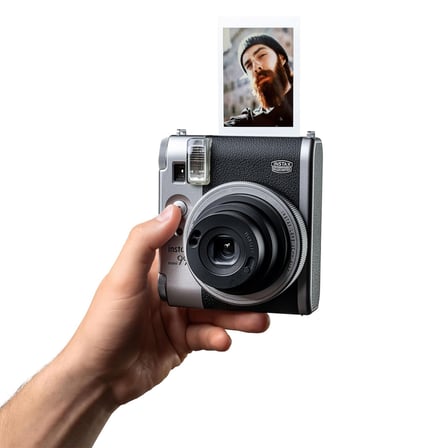 Instax Mini 99 Silver Fotoğraf Makinesi Deri Çanta Albüm Kıskaç ve 20'li Film Hediye Seti