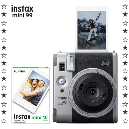 Instax Mini 99 Silver Fotoğraf Makinesi ve 10'lu Mini Film