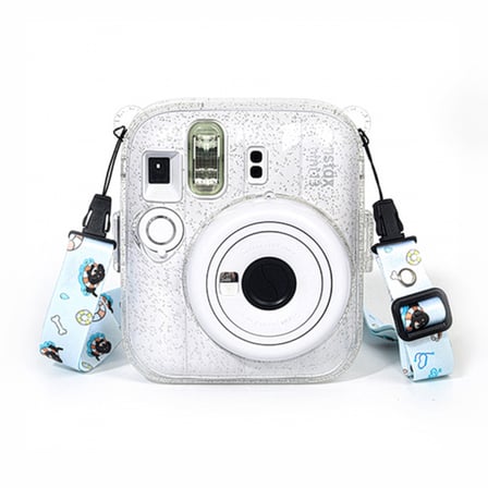 Instax Mini 13 Makine Uyumlu Beyaz Simli Pleksi Kılıf
