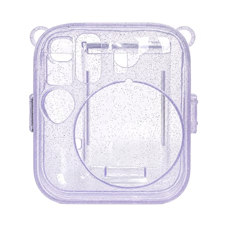 Instax Mini 13 Makine Uyumlu Lila Simli Pleksi Kılıf