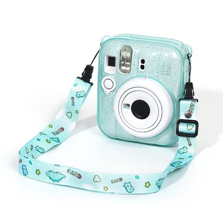 Instax Mini 13 Makine Uyumlu Yeşil Simli Pleksi Kılıf