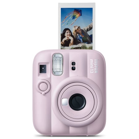 Instax Mini 13 Pembe Fotoğraf Makinesi Simli Pleksi Kılıf ve 20'li Film Hediye Seti
