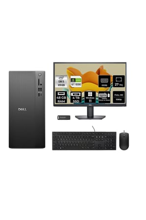 Tower ECT1250 i5 14400 48GB 4TB SSD GT1030/4GB W11H Masaüstü Bilgisayar + 27" Monitör