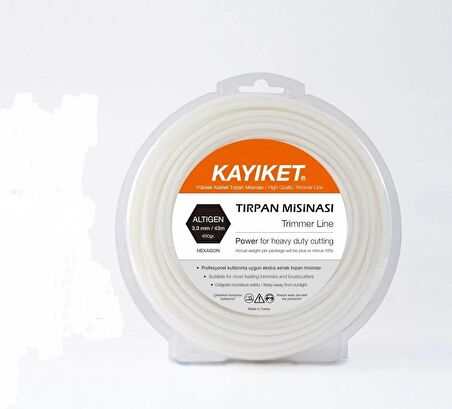 Kayıket Tırpan Misina 3.3mm 22metre 6köşe Beyaz