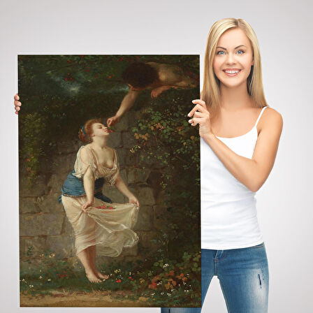 Kiraz Toplayan Sevgililer Duvar Tablosu-6255