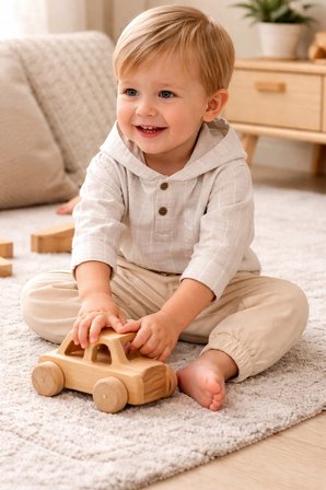 Erkek Bebek Bayramlık Takım Mevsimlik Kapşonlu İkili Set 2219