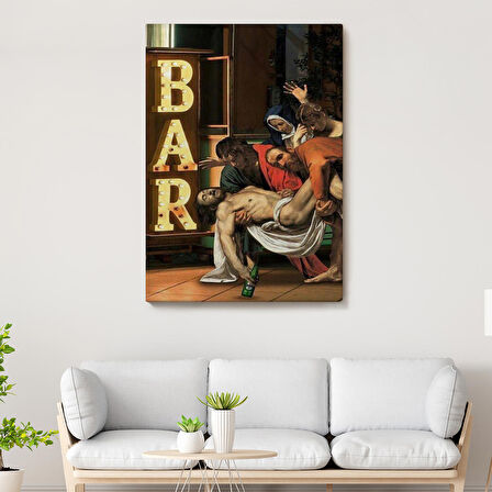 İsa'nın Defni Parodi Hrıstiyan Hediyesi Dekoratif Duvar Tablosu-6256