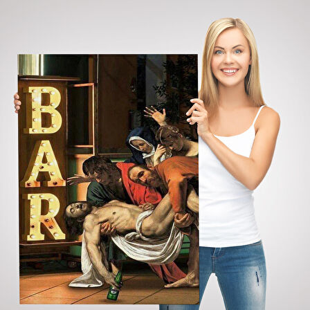 İsa'nın Defni Parodi Hrıstiyan Hediyesi Dekoratif Duvar Tablosu-6256