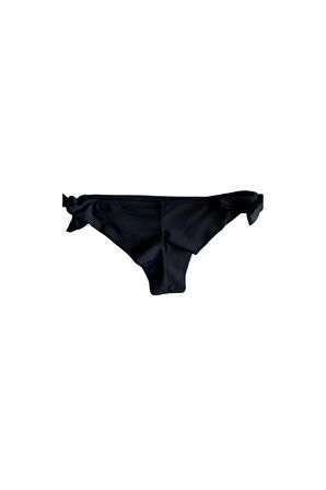 Siyah Brezilya Kalın İp Bağlamalı Bikini Altı
