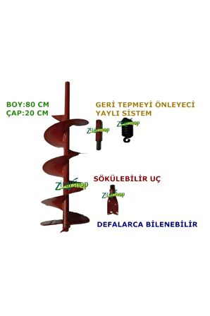 Kaan Farmer Toprak Burgu Ucu Yaylı 20 Cm Burgu