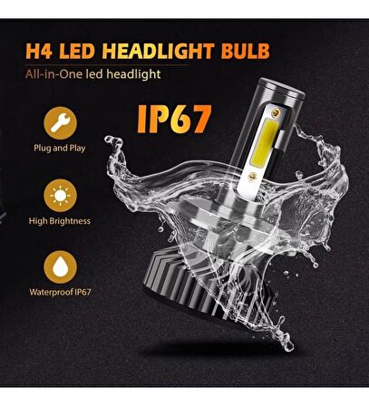 2 Adet H7 Mini Led Xenon Bulut Teknolojisi 70W 10000LM 6500K Yüksek Güç