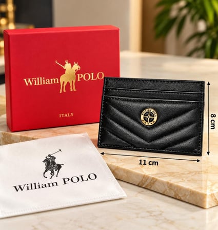 WİLLİAMPOLO Anka Hakiki Deri Unisex Kartlık-İnce Tasarım 