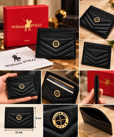 WİLLİAMPOLO Anka Hakiki Deri Unisex Kartlık-İnce Tasarım 
