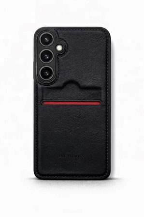 Samsung Galaxy A14 Kartlıklı Rich Boss Lüx Deri Kılıf Siyah