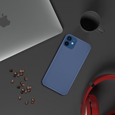 Apple iPhone 15 Plus 6.7'' İnce Mat Silikon Kılıf Lacivert